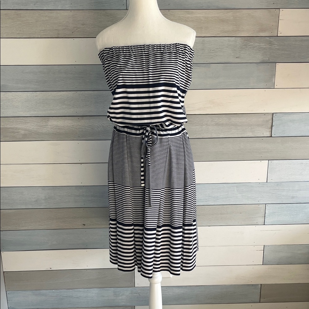 Lacoste Monochrome Strapless Dress